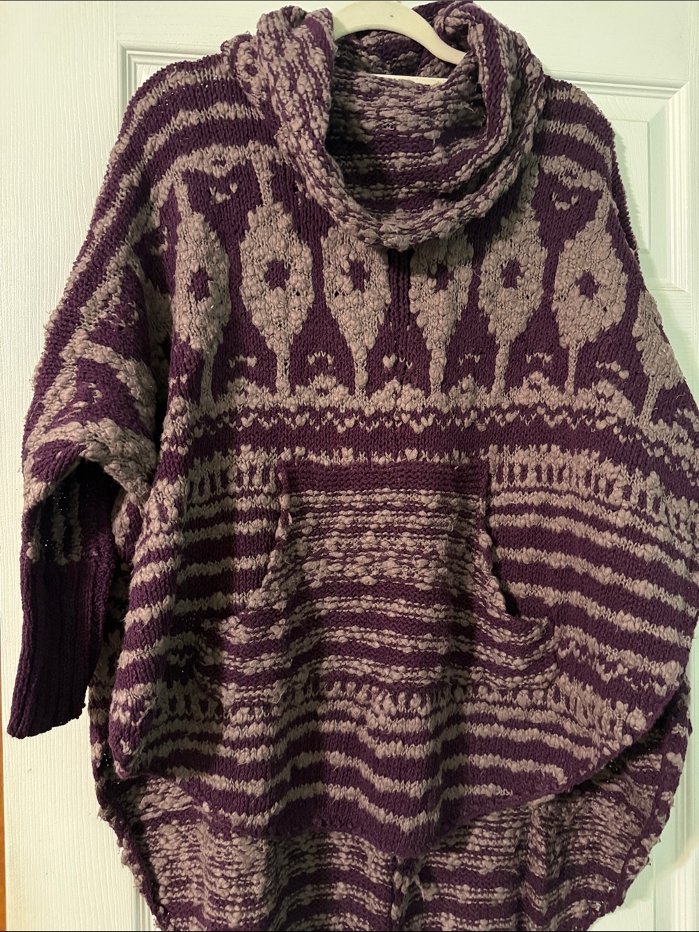 Free people heavy sweater- pancho